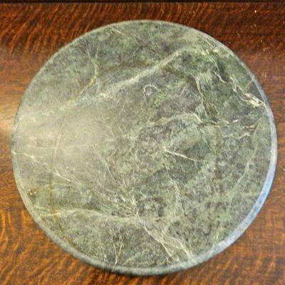 TTT245-Vintage Sake Green/Black Marble Pedestal Style Cutting Board