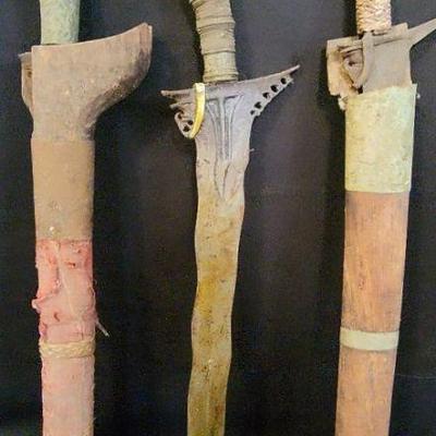 TTT238 - Trio of Kris Wavy Blade Swords