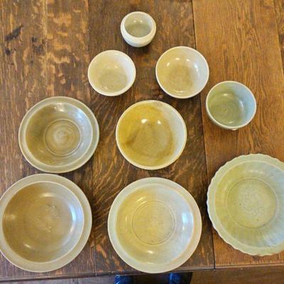 TTT398-Captivating Collection Of Asian Celadon Pottery