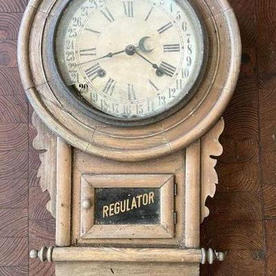 TTT475- Vintage Regulator Wooden Wall Clock