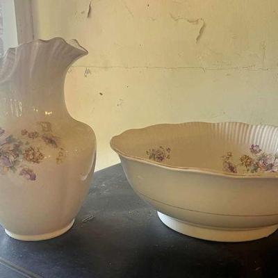 TTT118 Ceramic Washstand Bowl And Pitcher