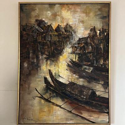 TTT007 Original Framed Scenic Painting on Canvas