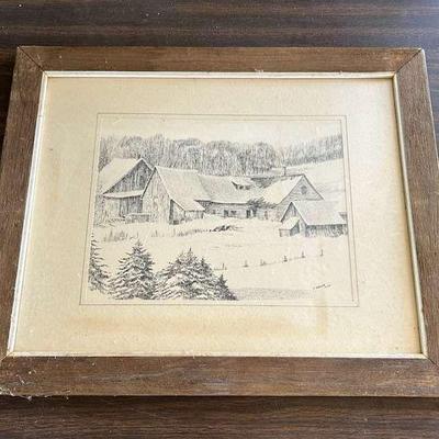 TTT183- Sketch Of The Wilderness by J.Halub Framed Print