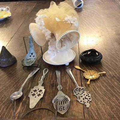 TTT454 - Vintage Cake Topper, Flute, Spoons, Etc 