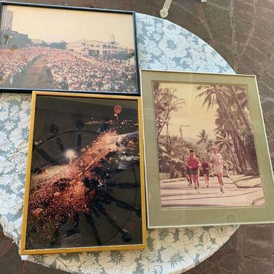 TTT148 Three Framed Photos from the Honolulu Marathon - Early Year