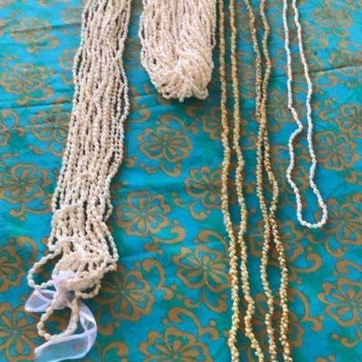 TTT242 - Vintage Hawaiian Shell Lei of Varying Lengths