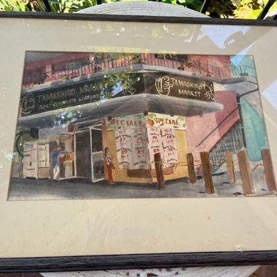 TTT170 Framed Tamashiro Market Print (Original?)