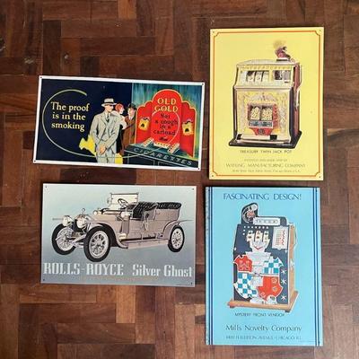 TTT449- Various Vintage Tin Advertisement/ Signs