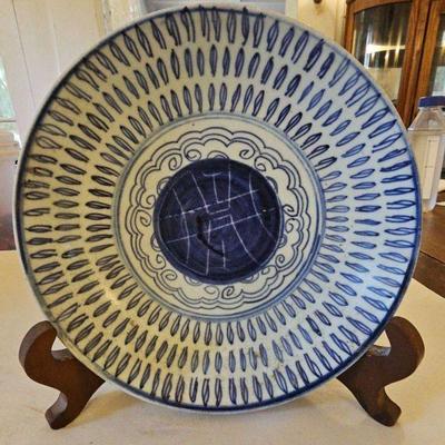 TTT535-Vintage Collectible Chinese Porcelain Blue And White Plate