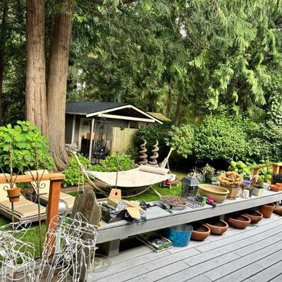Pots, patio furniture, lawn & garden supplies
