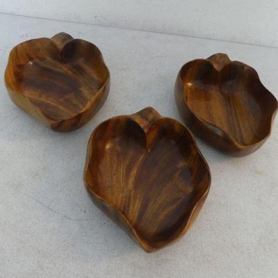 Vintage 1960s Blair Ltd. Hawaii Monkey Pod Hand Made Set of 3 Serving Bowls - A Tiki Bar Favorite