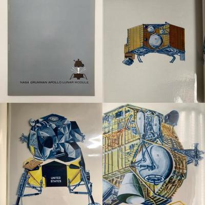 NASA/Grumman Apollo Lunar Module Brochure - Acetate - Rare