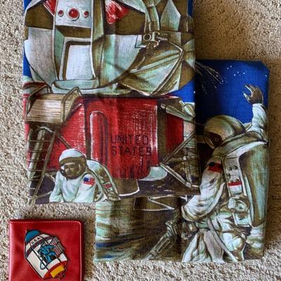 Kids' Space Décor - Curtain Pair & Wallet - 1960s/1970s