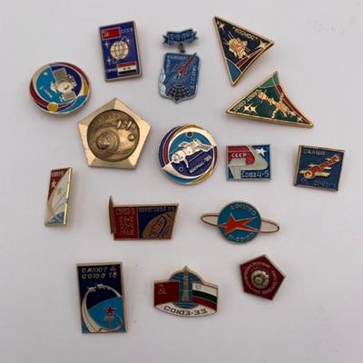 USSR Space Program Pins - Soyuz, Kosmos, Salyut, Etc.