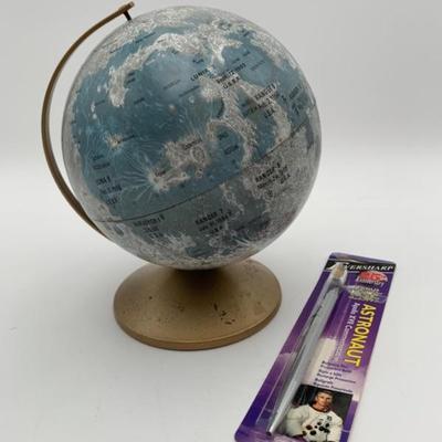 Vintage Replogle Metal Lunar Globe Coin Bank - 1963
