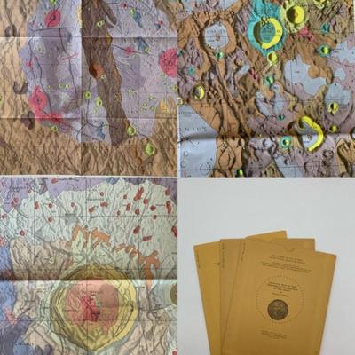 Moon Maps - Alphonsus Region/Ptolemaeus & Theophilus Quadrangles - 60s