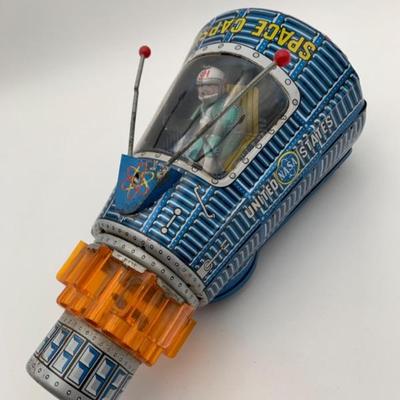Vintage Horikawa Space Capsule Toy - Operational - 1960