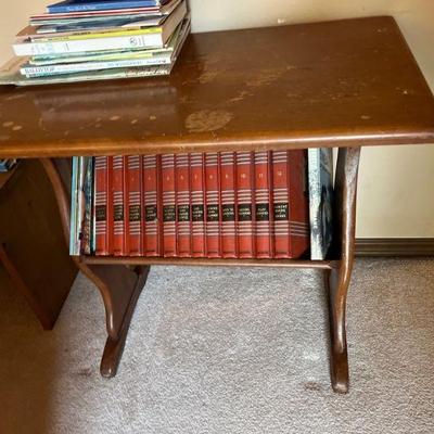Vintage desk, books