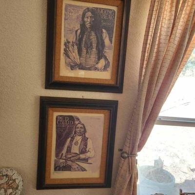American Indian Chiefs framed