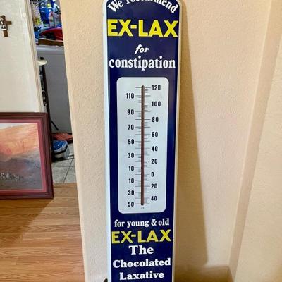 Antique original Ex-Lax sign porcelain
