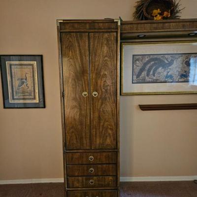  Drexel Heritage Tall Cabinets With Connector