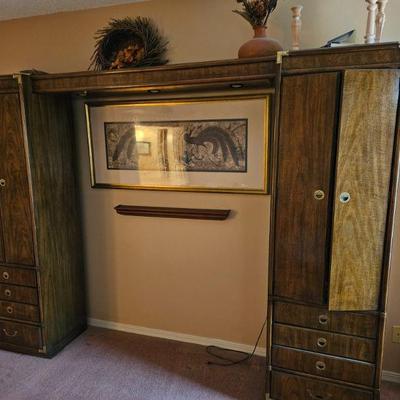  Drexel Heritage Tall Cabinet With Connector