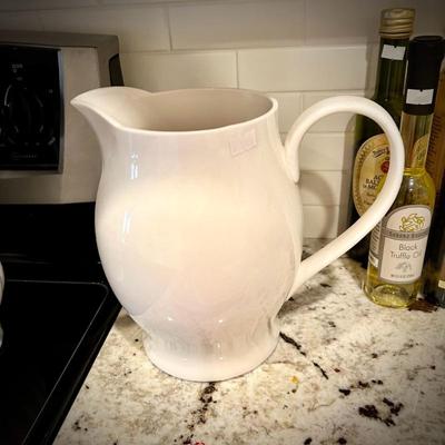 Collection of white/ivory pitchers