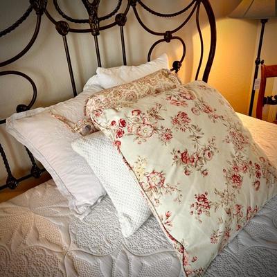 Queen-size iron bed with Serenity mattress