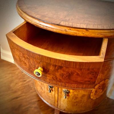 Antique miniature (22" high) demilune chest