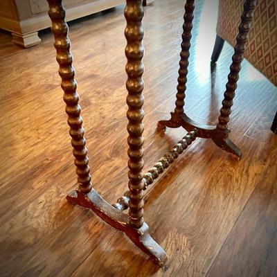 Antique side table with drawer and barley twist legs