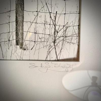 Signed and framed art by Sarah S. Blodgett
