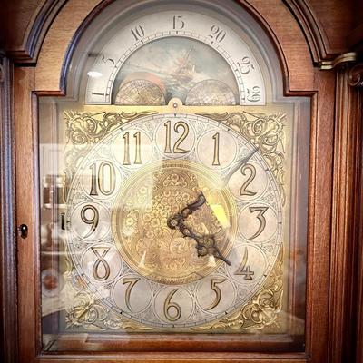 Antique 8-foot Harrington grandfather clock with chimes - from church in NY