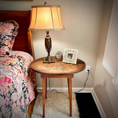Antique hand-painted side table