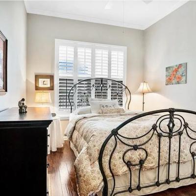 Queen-size iron bed with Serenity mattress