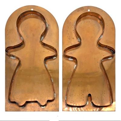 Brass cookie cutters, 8 x 16 inch.