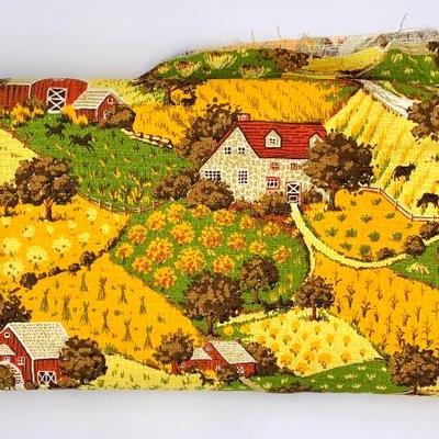 7 yds. of vtg barkcloth