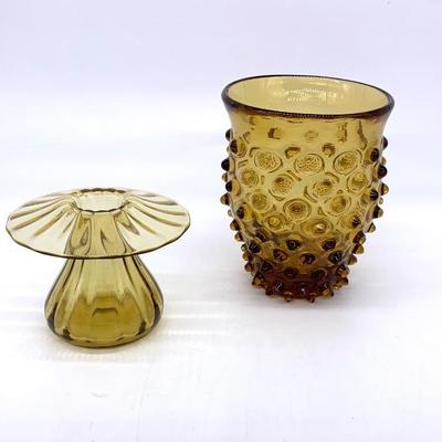 Blown amber glass