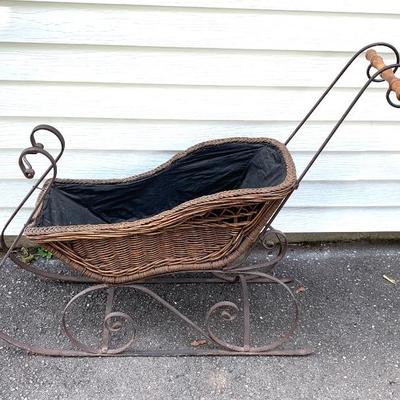 Antique wicker child’s sled