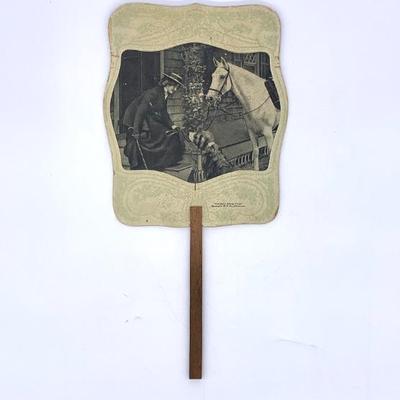 Local business antique advertising fan