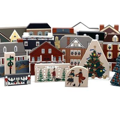 This is a small portion of a large collection of Cats Meow Village buildings