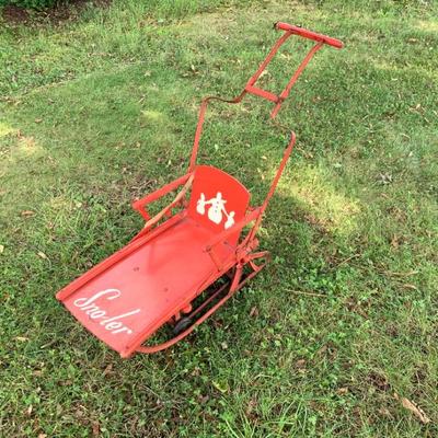 Antique Sno-ler foldable sled