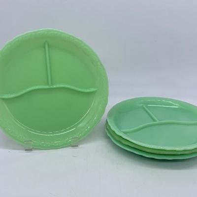 4 McKee divided 9” plates