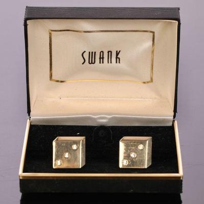 Swank vintage Dice cufflinks