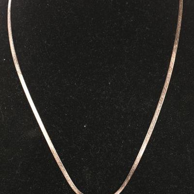 Sterling silver necklace and heart pendant