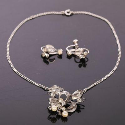 Espo sterling silver necklace and earrings
