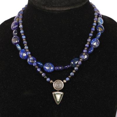 Relios- Carolyn Pollack lapis lazuli and sterling silver necklaces