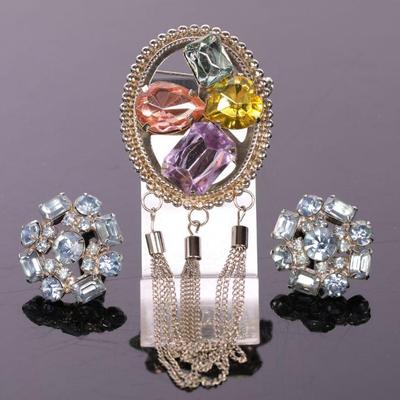 brooch & earrings