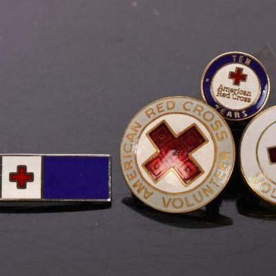 enamel red cross pins