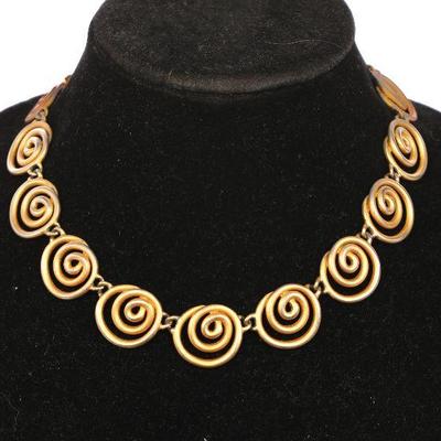 Vtg spiral necklace