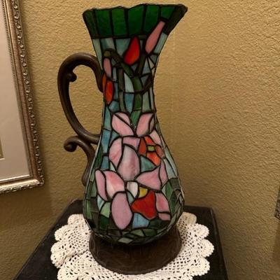 Tiffany style pitcher
